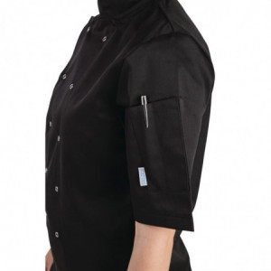 Črna mešana kuhinjska jakna z kratkimi rokavi Vegas - velikost XXL - Whites Chefs Clothing - Fourniresto
