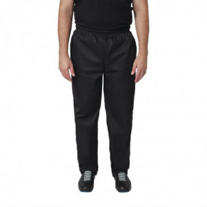 Hlače za kuharje, uniseks, črne barve, model Vegas - velikost L - Whites Chefs Clothing