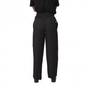 Hlače za kuharje, uniseks, črne barve, model Vegas - velikost S - Whites Chefs Clothing - Fourniresto