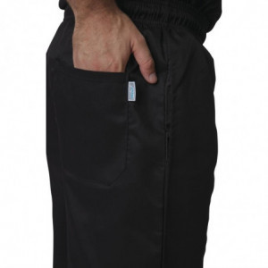 Hlače za kuharje unisex črne barve Vegas - velikost XL - Whites Chefs Clothing - Fourniresto