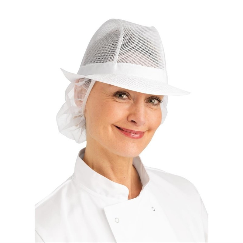 Klobuk Trilby bel s mrežico - velikost L 590 mm - FourniResto - Fourniresto
