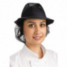 Klobuk Trilby v mornarsko modri barvi s čipko - velikost M 570 mm - FourniResto - Fourniresto