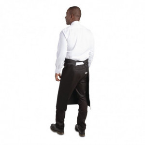 Predpasnik Standard črne barve iz poliestra/bombaža 914 x 762 mm - Whites Chefs Clothing - Fourniresto
