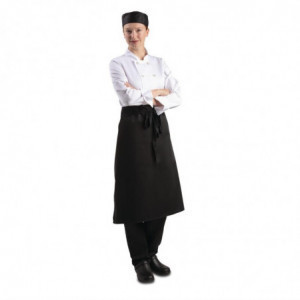 Predpasnik Standard črne barve iz poliestra/bombaža 914 x 762 mm - Whites Chefs Clothing - Fourniresto
