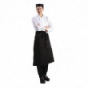 Predpasnik Standard črne barve iz poliestra/bombaža 914 x 762 mm - Whites Chefs Clothing - Fourniresto