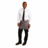 Predpasnik za natakarja, siv antracit iz poliestra/bombaža 750 x 373 mm - Whites Chefs Clothing - Fourniresto