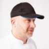 Baseball kapica Cool Vent črna z modrim robom iz polikotona - enotna velikost - Chef Works - Fourniresto