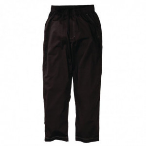 Hlače za kuharje unisex Baggy črne barve - velikost S - Chef Works - Fourniresto