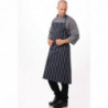 Predpasnik Bavette Premium s črtastim modrim in belim vzorcem - Chef Works - Fourniresto