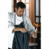 Predpasnik Bavette Premium s črtastim modrim in belim vzorcem - Chef Works - Fourniresto
