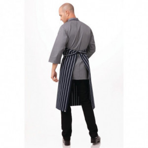Predpasnik Bavette Premium s črtastim modrim in belim vzorcem - Chef Works - Fourniresto