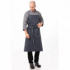 Predpasnik Bavette Premium s črtastim modrim in belim vzorcem - Chef Works - Fourniresto