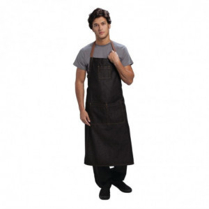 Predpasnik Bavette Noir Urban Memphis 890 x 1005 mm - Chef Works - Fourniresto
