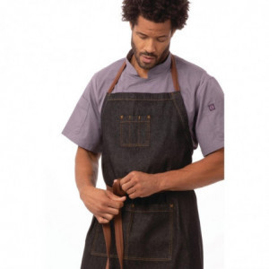 Predpasnik Bavette Noir Urban Memphis 890 x 1005 mm - Chef Works - Fourniresto