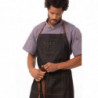 Predpasnik Bavette Noir Urban Memphis 890 x 1005 mm - Chef Works - Fourniresto