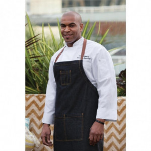 Predpasnik Bavette Noir Urban Memphis 890 x 1005 mm - Chef Works - Fourniresto
