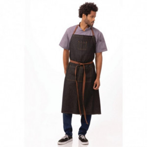 Predpasnik Bavette Noir Urban Memphis 890 x 1005 mm - Chef Works - Fourniresto