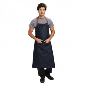 Predpasnik Bavette Blue Urban Memphis 890 x 1005 mm - Chef Works - Fourniresto
