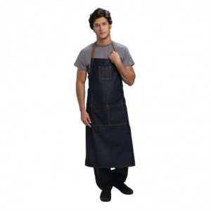 Predpasnik Bavette Blue Urban Memphis 890 x 1005 mm - Chef Works - Fourniresto