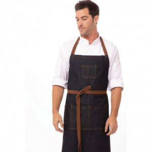 Predpasnik Bavette Blue Urban Memphis 890 x 1005 mm - Chef Works - Fourniresto