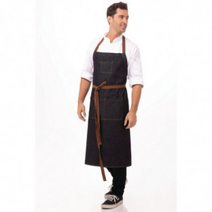 Predpasnik Bavette Blue Urban Memphis 890 x 1005 mm - Chef Works - Fourniresto