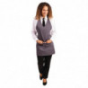 Predpasnik natakarja s sivim antracitnim ovratnikom iz poliestra in bombaža 838 x 698 mm - Whites Chefs Clothing - Fourniresto