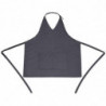 Predpasnik natakarja s sivim antracitnim ovratnikom iz poliestra in bombaža 838 x 698 mm - Whites Chefs Clothing - Fourniresto