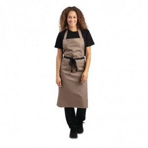 Predpasnik Bavette v svetlo rjavi barvi iz polikotona 711 x 965 mm - Whites Chefs Clothing - Fourniresto