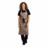 Predpasnik Bavette v svetlo rjavi barvi iz polikotona 711 x 965 mm - Whites Chefs Clothing - Fourniresto