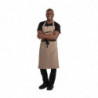Predpasnik Bavette v svetlo rjavi barvi iz polikotona 711 x 965 mm - Whites Chefs Clothing - Fourniresto