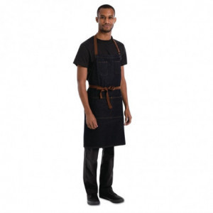 Predpasnik Bavette Indigo Memphis iz bombaža 760 x 865 mm - Chef Works - Fourniresto