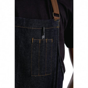 Predpasnik Bavette Indigo Memphis iz bombaža 760 x 865 mm - Chef Works - Fourniresto