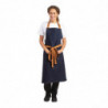 Predpasnik za natakarja iz modrega denim materiala z bombažnim pasom 1000 x 700 mm - Whites Chefs Clothing - Fourniresto