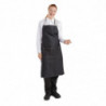 Predpasnik Bavette Denim Noir Southside iz poliestra in bombaža 700 x 1000 mm - Whites Chefs Clothing - Fourniresto