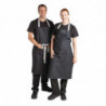Predpasnik Bavette Denim Noir Southside iz poliestra in bombaža 700 x 1000 mm - Whites Chefs Clothing - Fourniresto