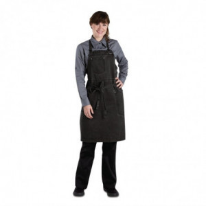 Predpasnik Bavette Taupe Urban Dorset iz bombaža 762 x 863 mm - Chef Works - Fourniresto