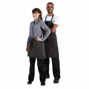 Predpasnik Bavette Taupe Urban Dorset iz bombaža 762 x 863 mm - Chef Works - Fourniresto