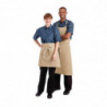 Predpasnik Bavette Beige Urban Dorset iz bombaža 762 x 863 mm - Chef Works - Fourniresto