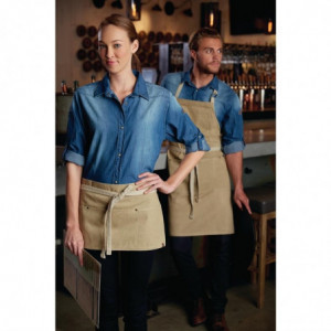 Predpasnik Bavette Beige Urban Dorset iz bombaža 762 x 863 mm - Chef Works - Fourniresto