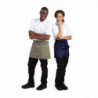 Predpasnik za natakarja, kratek, temno modre barve, iz poliestra/bombaža, 373 x 750 mm - Whites Chefs Clothing - Fourniresto