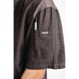 Poznate mešano kuhinjsko jakno iz denim materiala z kratkimi rokavi Urban Delancey - velikost S - Chef Works - Fourniresto.
