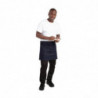 Predpasnik za natakarja iz modrega denim materiala z oker pasom iz bombaža 700 x 430 mm - Whites Chefs Clothing - Fourniresto