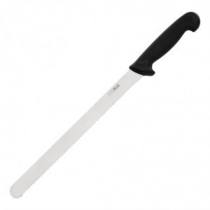 Nož za rezanje z nazobčano črno rezilo 30,5 cm - Hygiplas - Fourniresto
