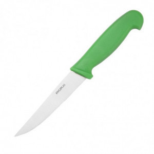 Nož za zelenjavo z zelenim nazobčanim rezilom 10 cm - Hygiplas - Fourniresto