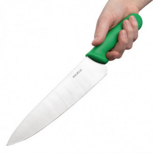 Nož za kuhanje zeleno rezilo 25,5 cm - Hygiplas - Fourniresto