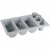 Pribor za jedilni pribor siv z 6 predelki GN 1/1 325 x 530 mm - APS - Fourniresto