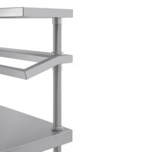 Miza za pripravo iz nerjavečega jekla z nosilcem za posode GN 1200 x 600 mm - Vogue - Fourniresto