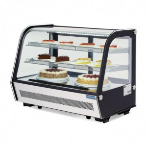 Hladilna vitrina za pult, črna, 160 L - Polar - Fourniresto