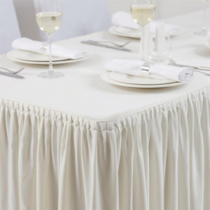 Pravokotna črna prta in krila z naborki 750 x 1820 mm - FourniResto - Fourniresto