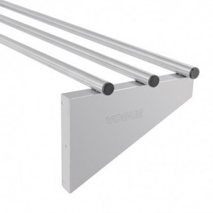 Nihajna stenska polica iz inoxa - 1200 x 300 mm - Vogue - Fourniresto